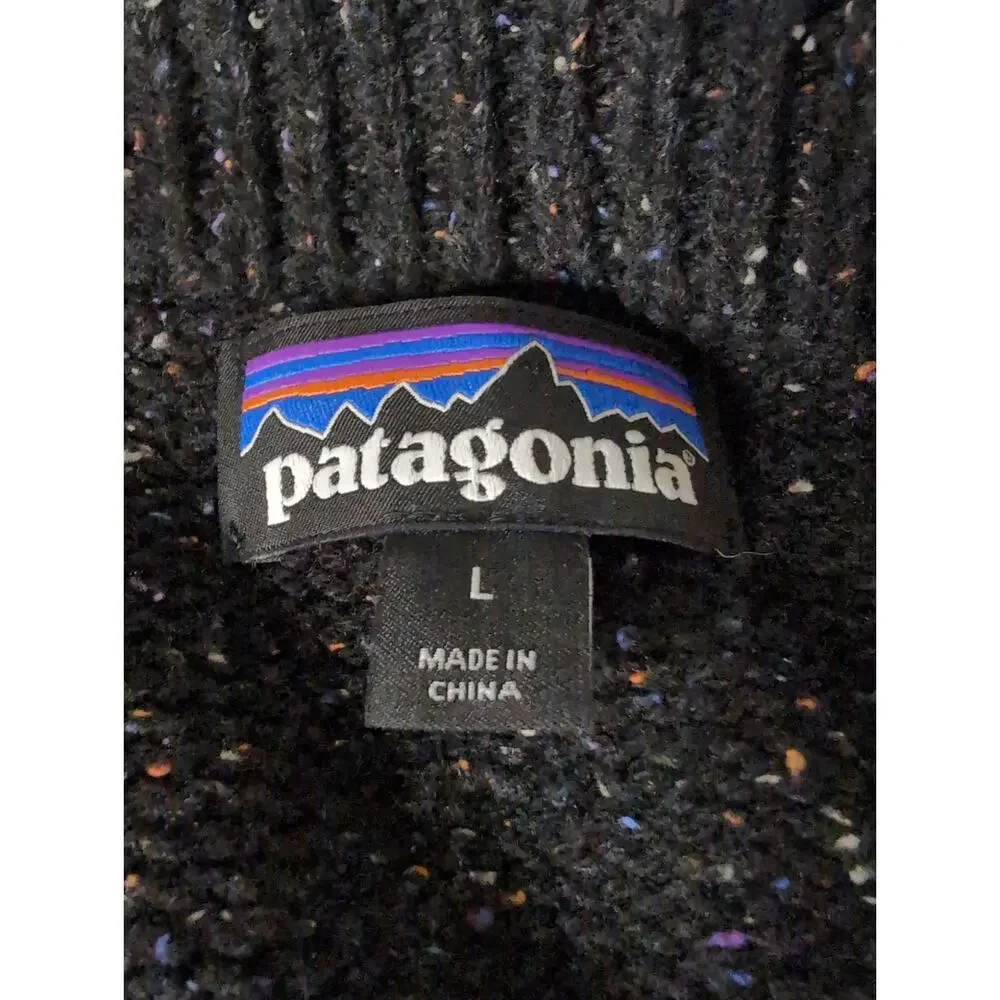 Patagonia Mock Neck Button Pullover Sweater L Cozy Knit